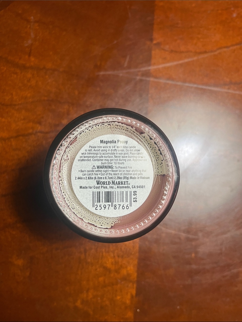 World market Magnolia Peony Scented Wax Candle - Pink - Picture 2 of 3
